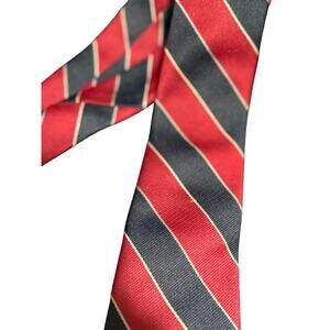 Vintage Egon Von Furstenberg Men's Red & Blue Striped Necktie